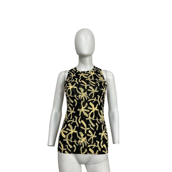 Nanushka 'Safea' Black Twist-Back Printed Jersey Tank Size M - Picture 2 of 4